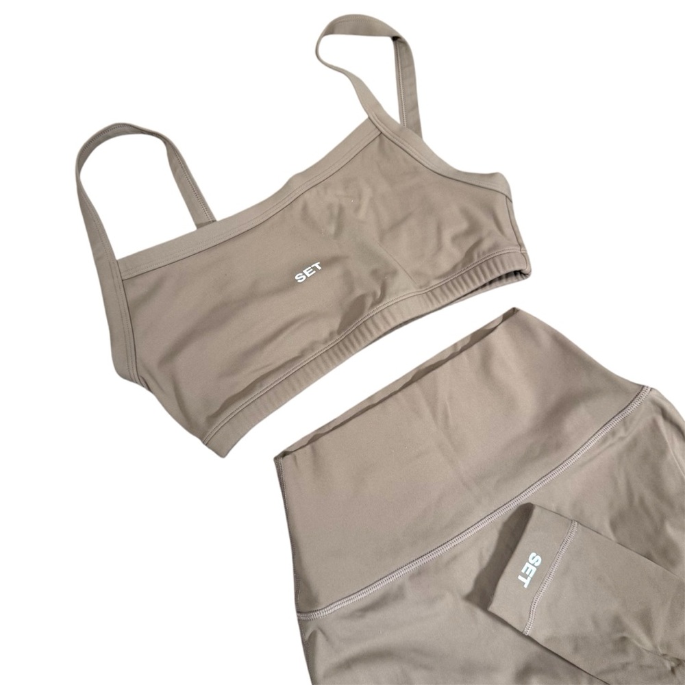 SET Active SportBody Leggings And Top Tan Size Small - Picture 6 of 8